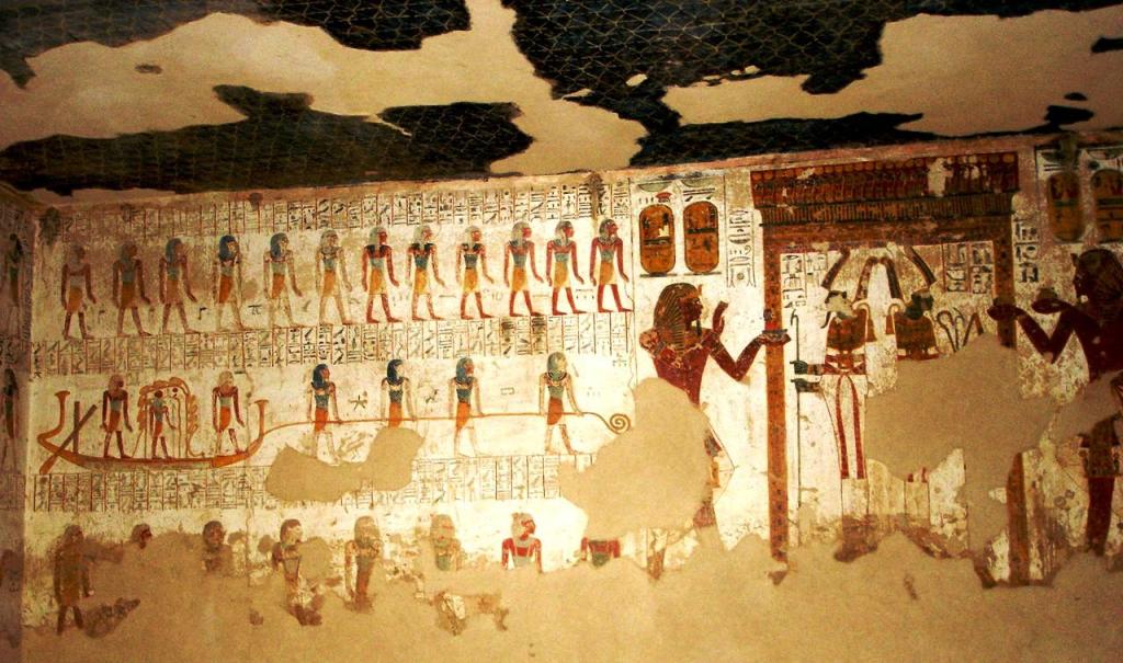 رع في مركبه يهب الحياة للاحيا والموتى