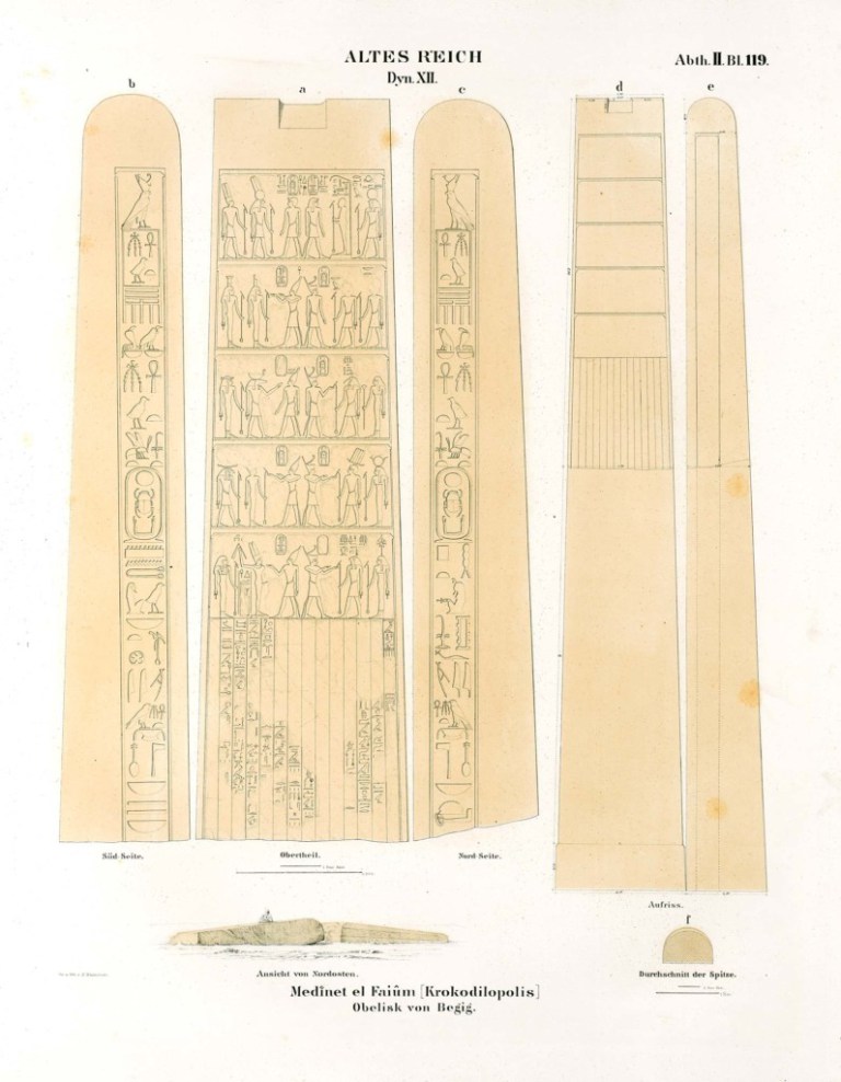 صور لمسلة سنوسرت الأول بالفيوم