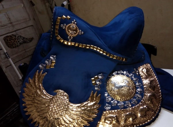 سرج للخيل من عمل ورشة خالد السروجي بالفيوم