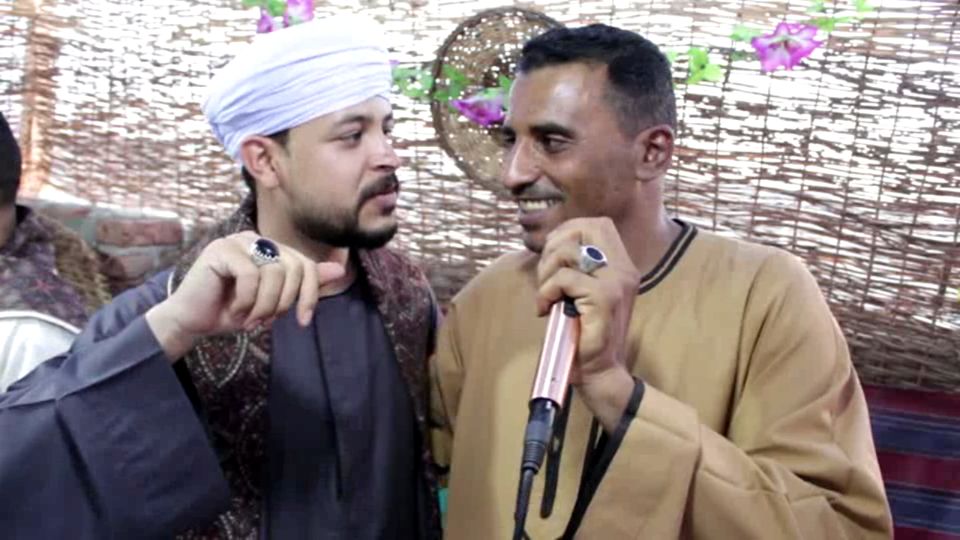 محمد عزت والفنان الشعبي محمود سليم من أرشيف الشاعر