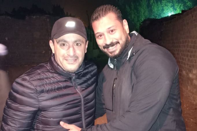 حمادة الصعيدي مع الفنان أحمد السقا - مصدر الصورة حمادة الصعيدي