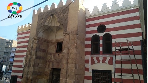 مدخل جامع خوند أصلباي بعد الترميم - تصوير: منال محمود