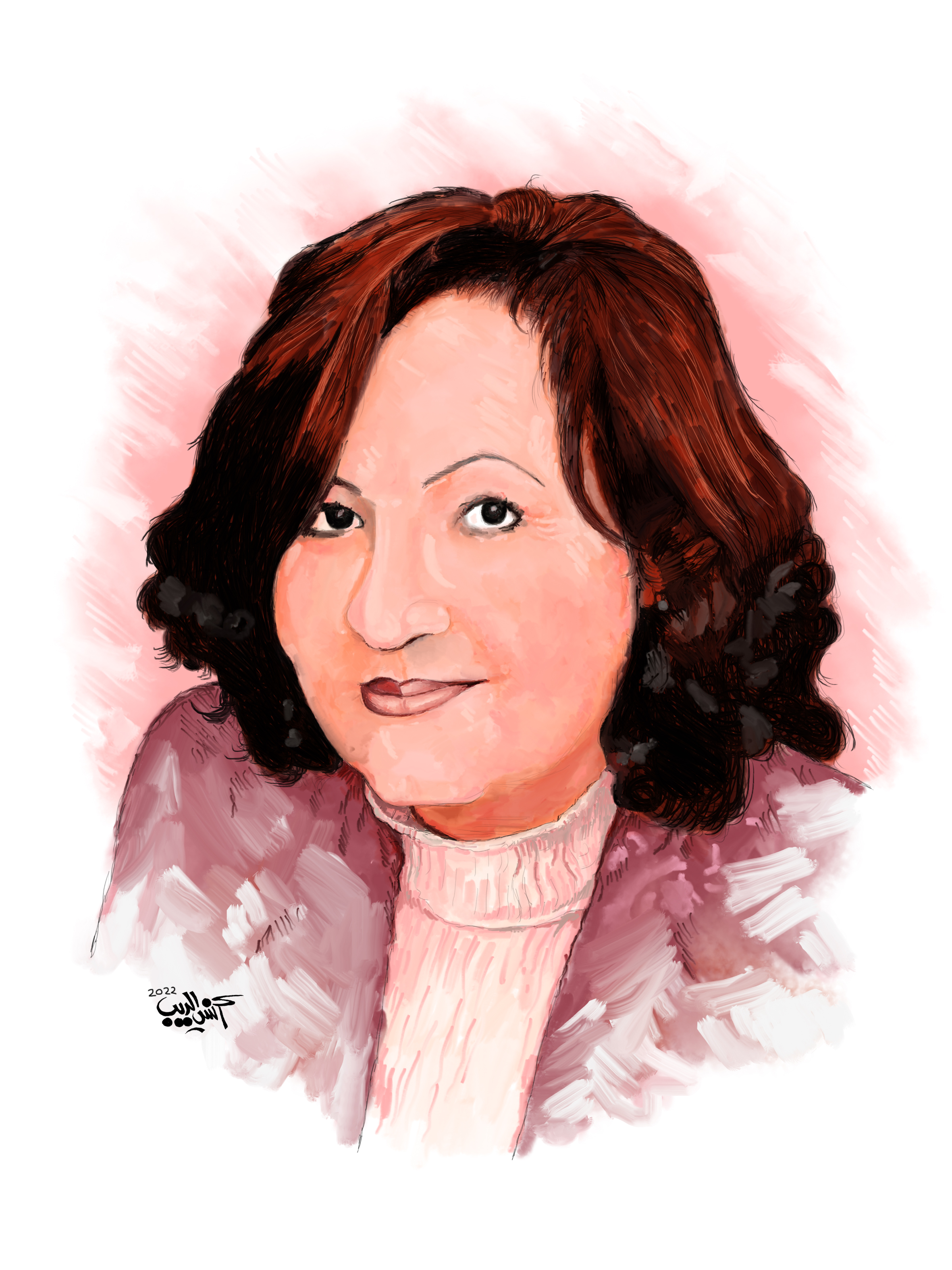 الأستاذة ماجدة الجندي..للفنان أنس الديب