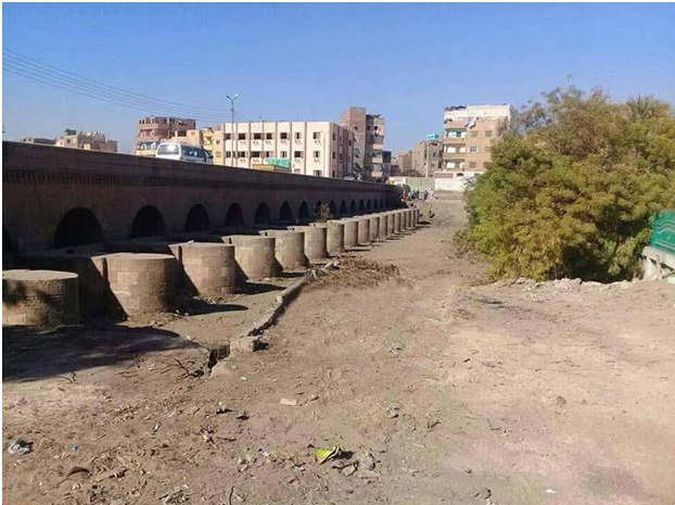 قناطر الترعة السوهاجية عقب إزالة المخلفات من حولها، في انتظار التطوير