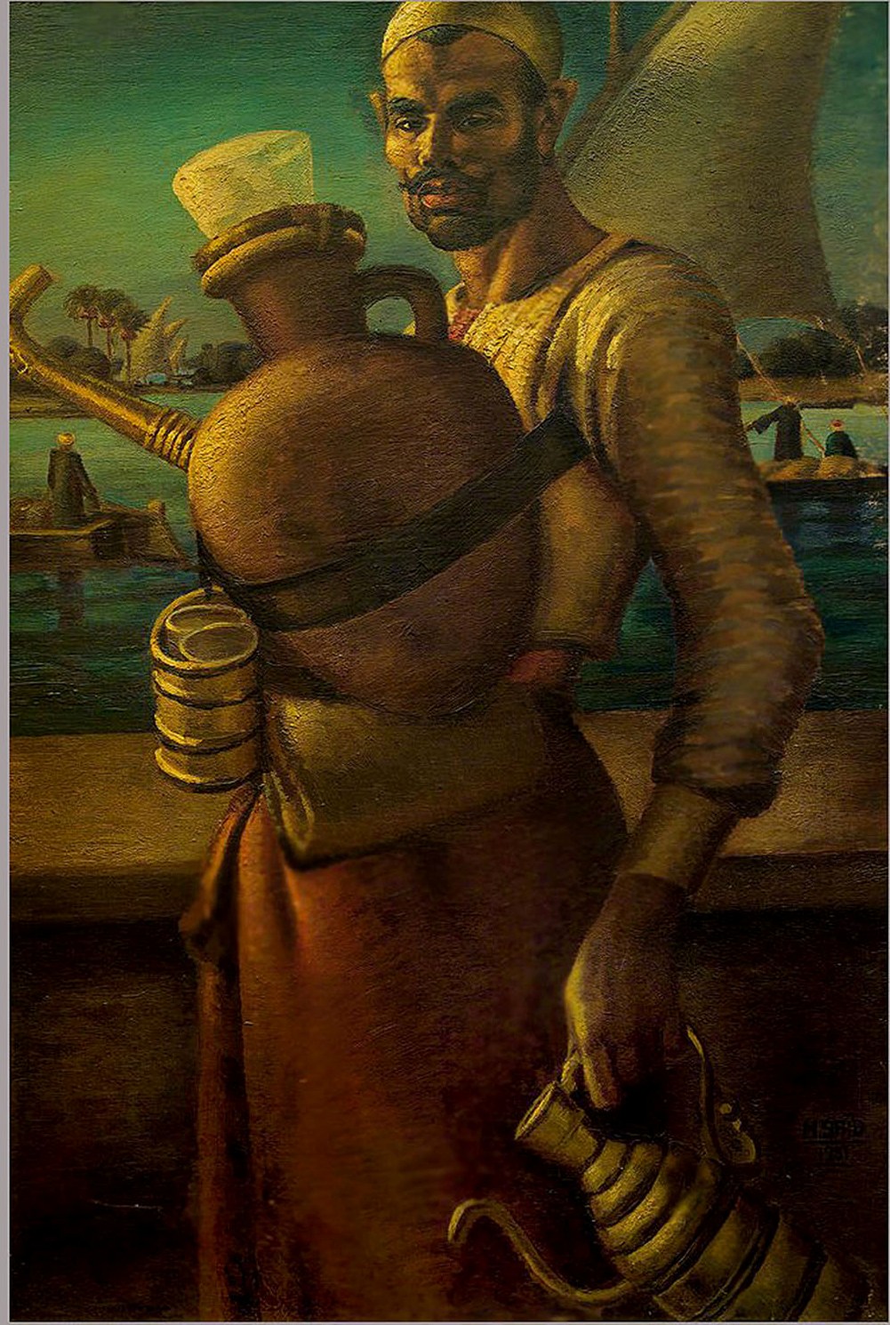 لوحة فنية لبائع العرقسوس محمود سعيد تشبه ما وصفه الجزايرلي