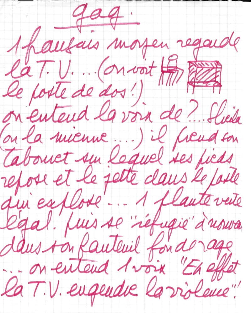 مذكرات بخط يد كلود فرانسوا نشرت علي موقعه الإلكتروني