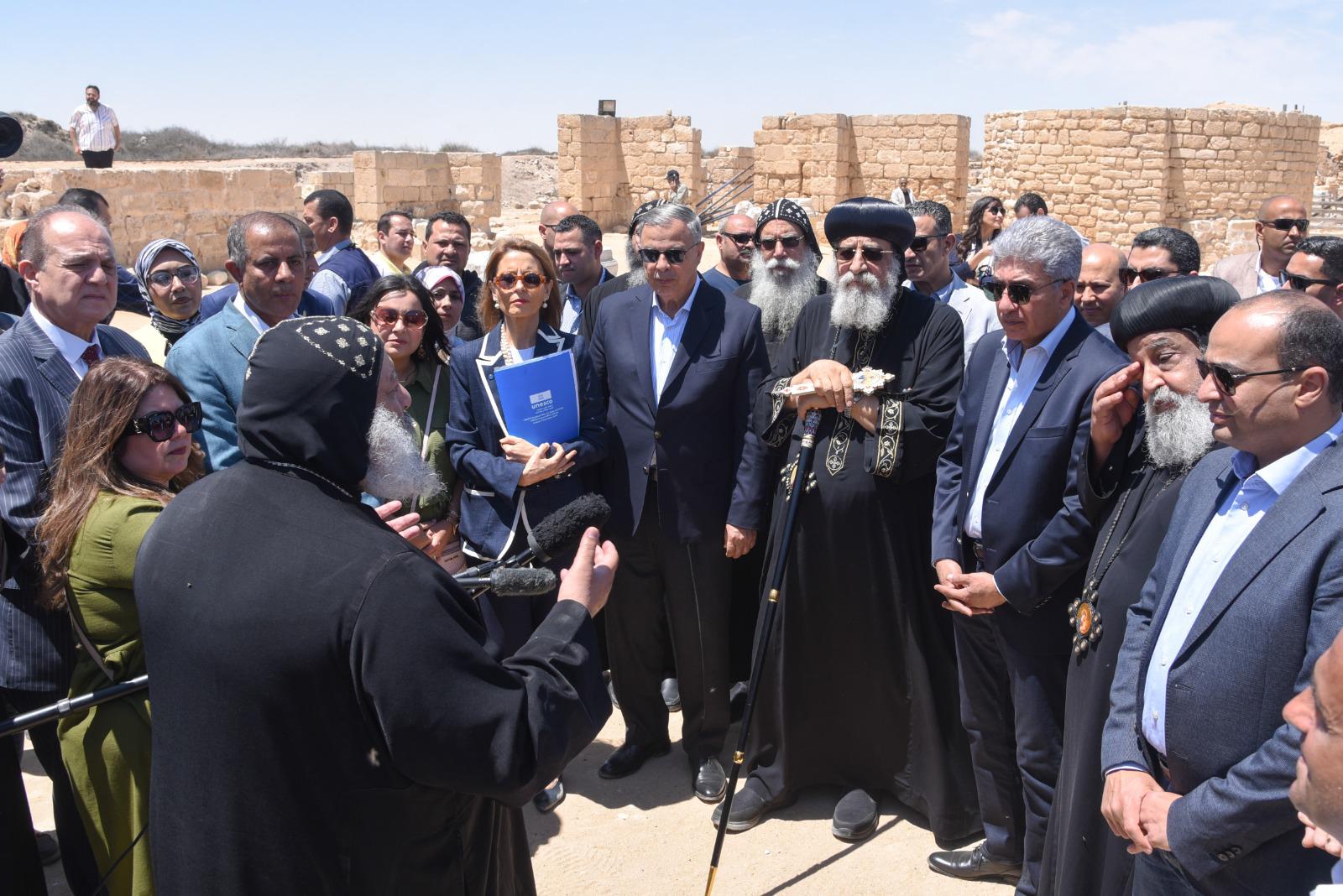 الراهب الدكتور القمص تداوس أفامينا يتحدث عن موقع أبو مينا بحضور البابا تواضروس الثاني