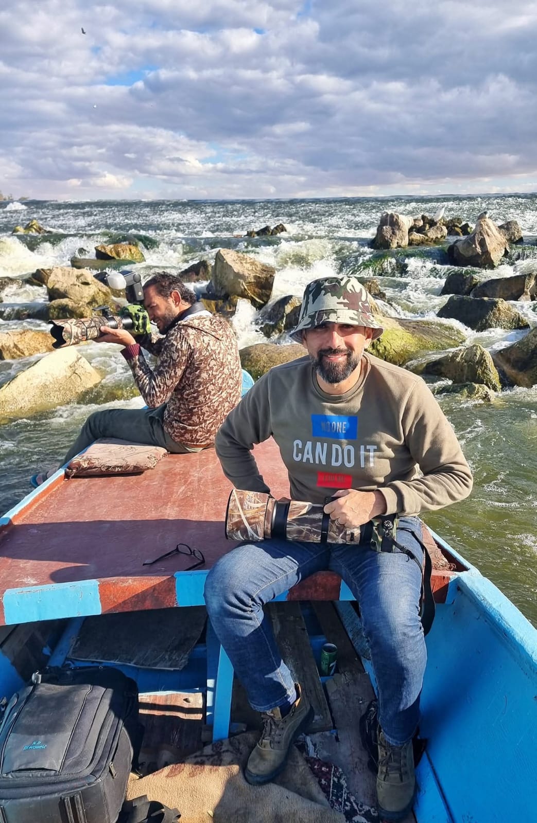 المصور أحمد ضبيع خلال جولة تصوير.. الصورة بإذن خاص منه للنشر