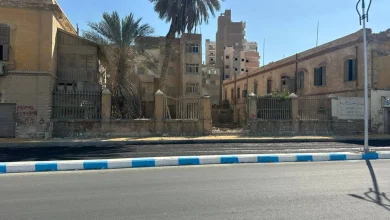 سور حديقة بيت المساجيري بعد إزالة الطوب الأبيض - صفحة رئاسة حي السويس