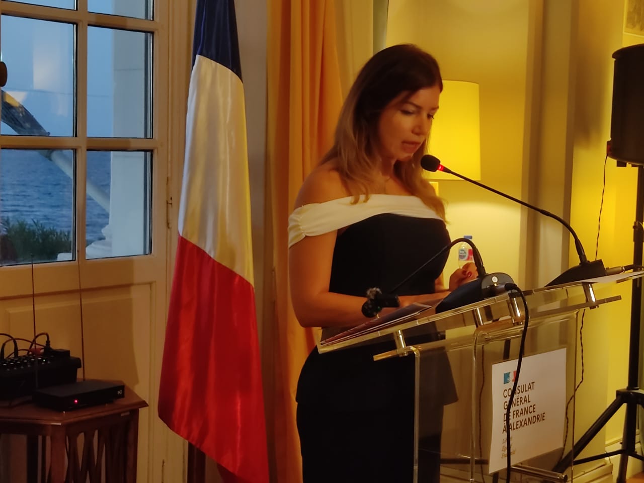 السيدة/ لينا بلان قنصل عام فرنسا بالإسكندرية.. تصوير/ دعاء عبدالحميد