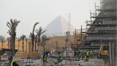 العمل بالمتحف المصري الكبير عام 2019 - مشاع إبداعي