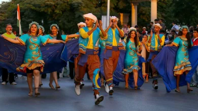 عرض راقص لمهرجان الإسماعيلية الدولي للفنون الشعبية.. تصوير: محمد عوض