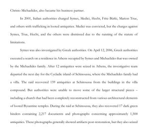 من نص مذكرة التحقيق عن الآثار التي هربها روبن سايمز.. خاص لـ""باب مصر"