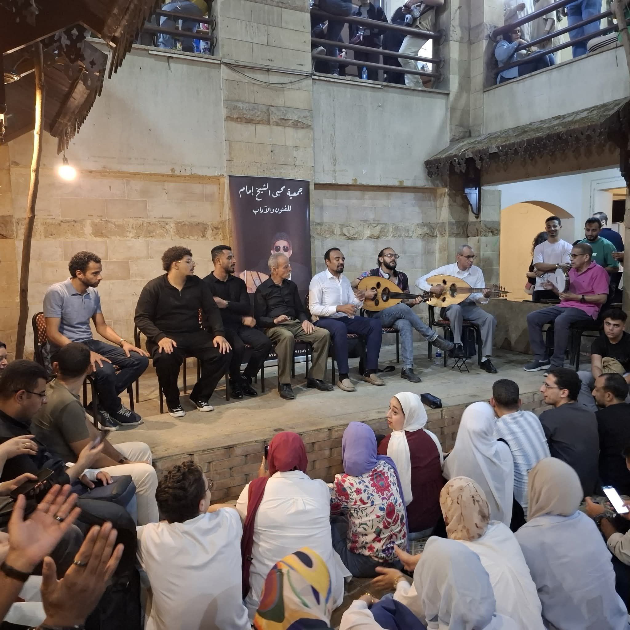 التجمع الشهري لمحبي الشيخ إمام في مركز الربع الثقافي - الصورة من صفحة محبي الشيخ إمام