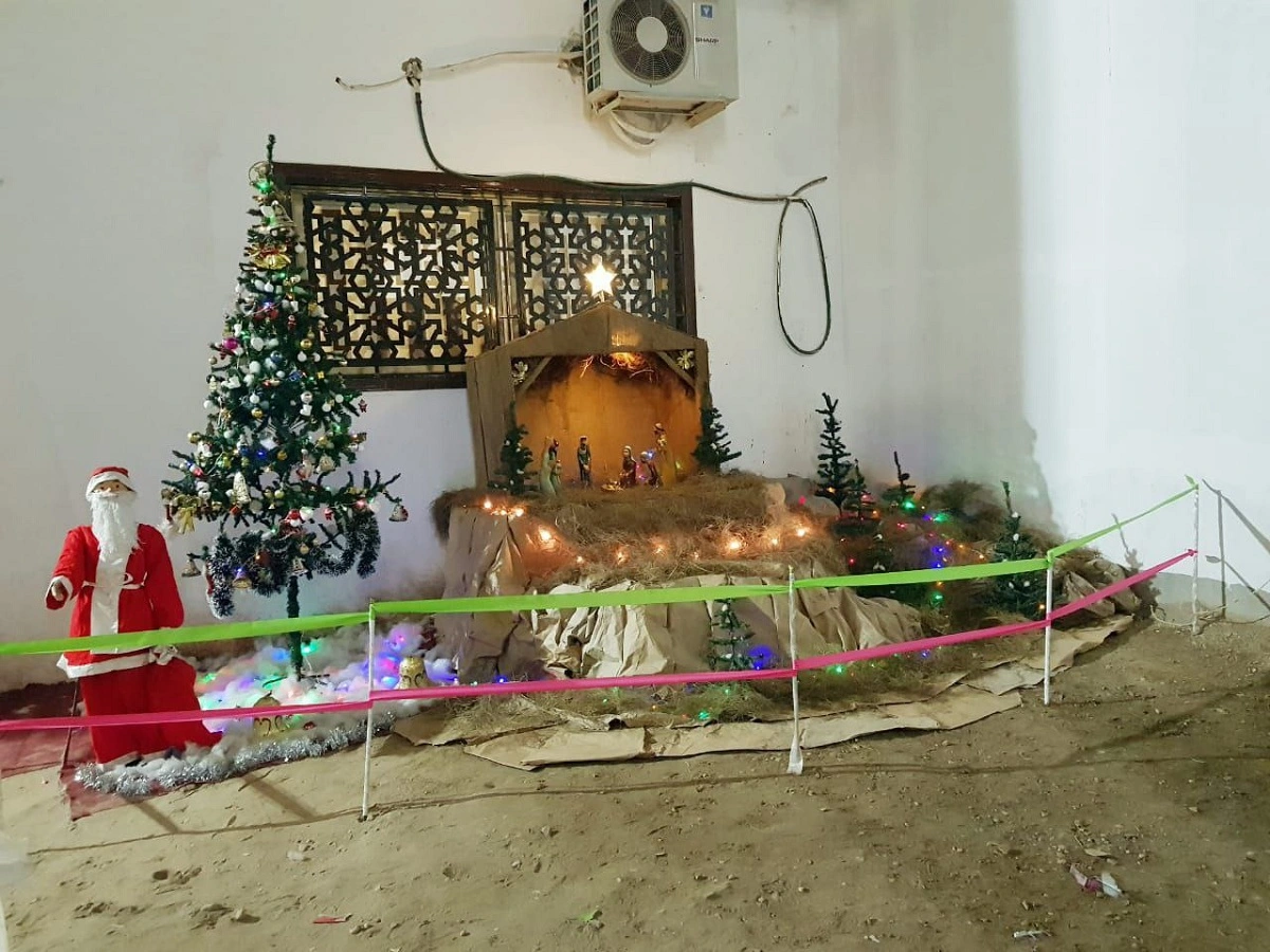 المزود المقدس ومجسمات دينية قبطية.. تصوير: روماني سعيد