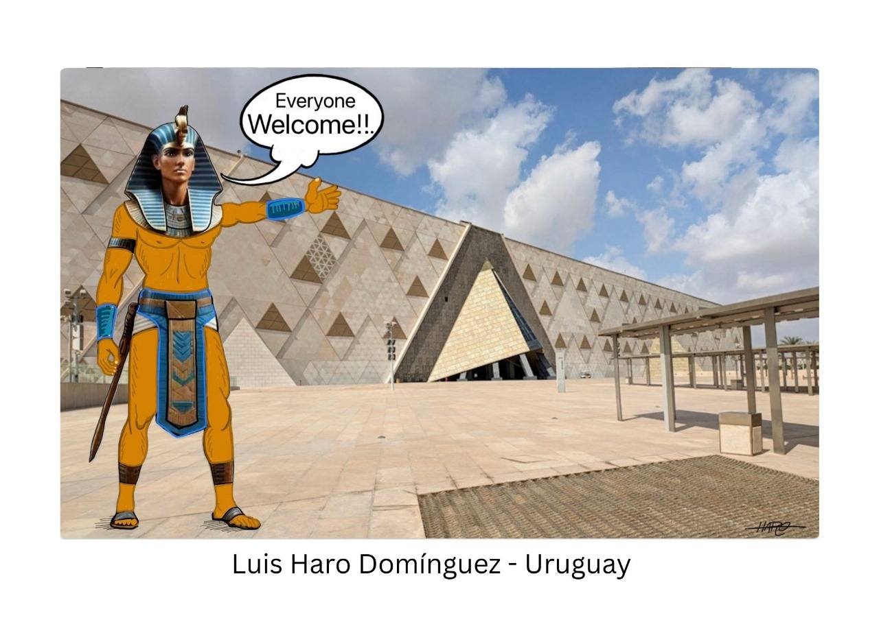 معرض دولي لرسوم الكاريكاتير احتفاءًا بالمتحف المصري الكبير