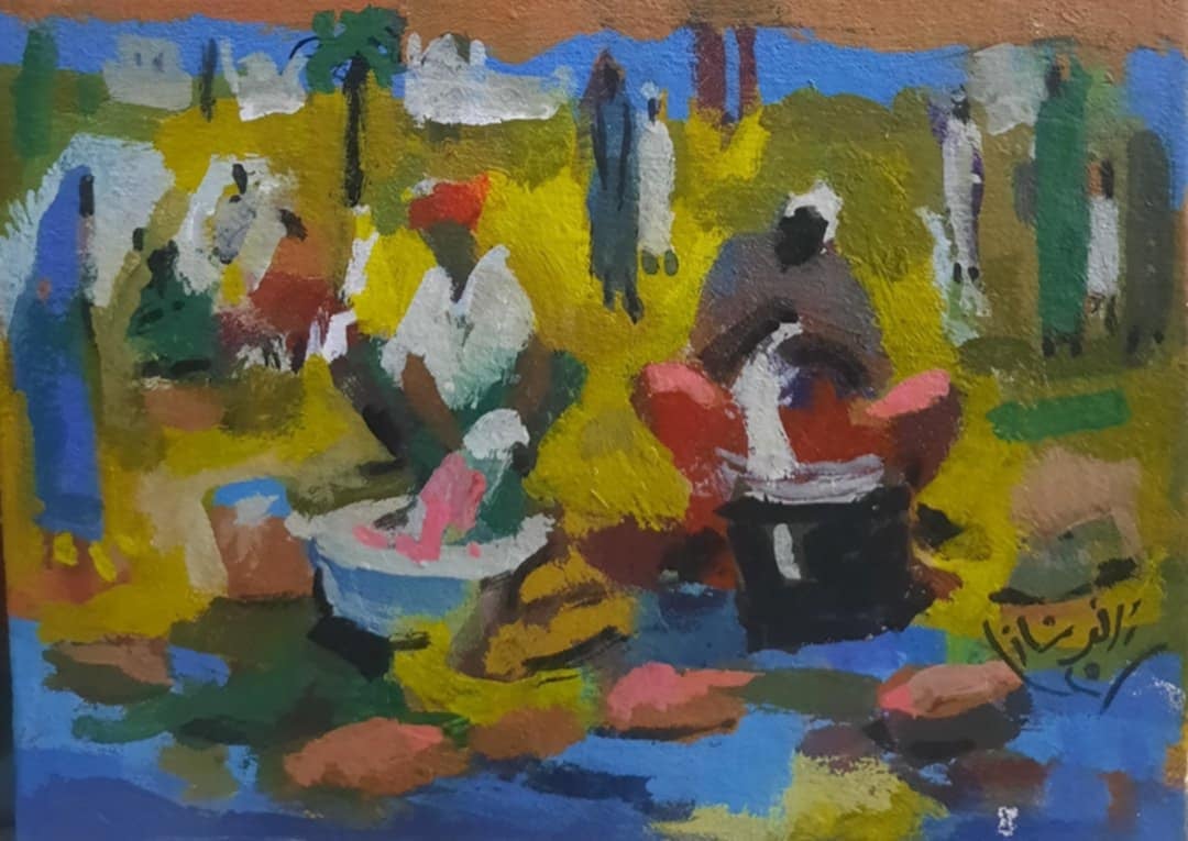 لوحة من معرض صدى الجنوب.. الصورة من الفنانة