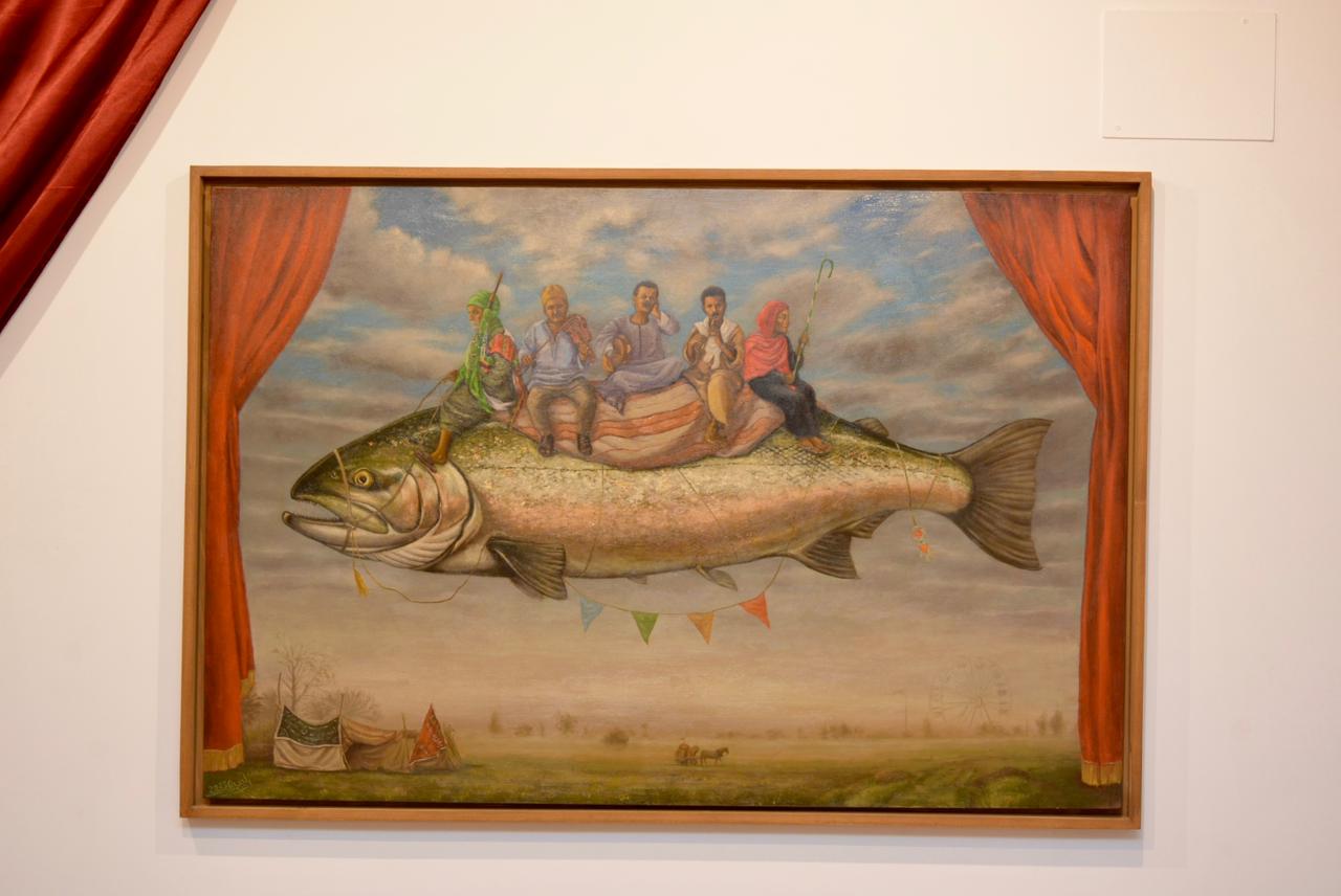 عمل فني للفنان محمد البحيري من معرضه مولد يا دنيا.. مصدر الصور محمد البحيري