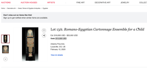 مجموعة الكارتوناج للعرض بمزاد على الإنترنت.. الصورة من دار مزادات Invaluable