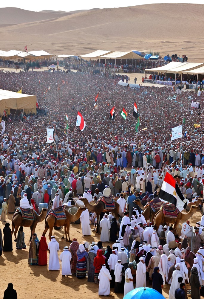 مهرجان الوادي الجديد للرياضات التراثية والفنون - الصورة بالذكاء الاصطناعي zoviz