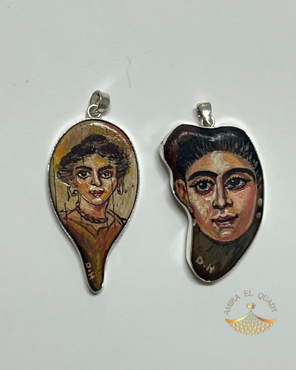 اميرة القاضي من أعمال أميرة القاضي.. مستوحاة من لوحات وجوه الفيوم.. الصورة بواسطة أميرة