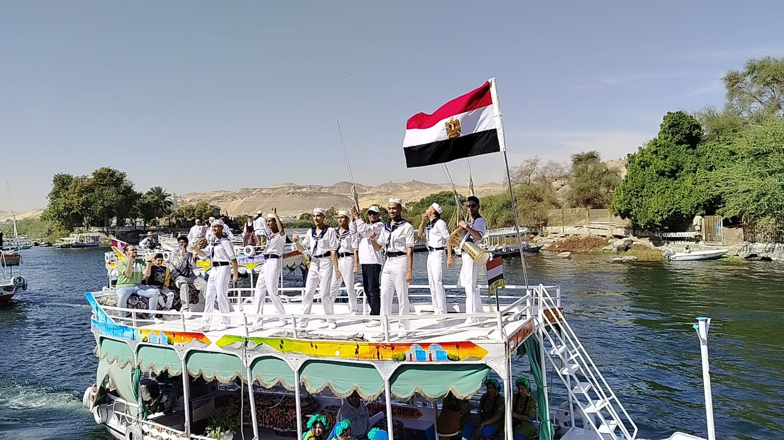ديفيليه المراكب في مهرجان أسوان الدولي.. تصوير: وفاء أمين