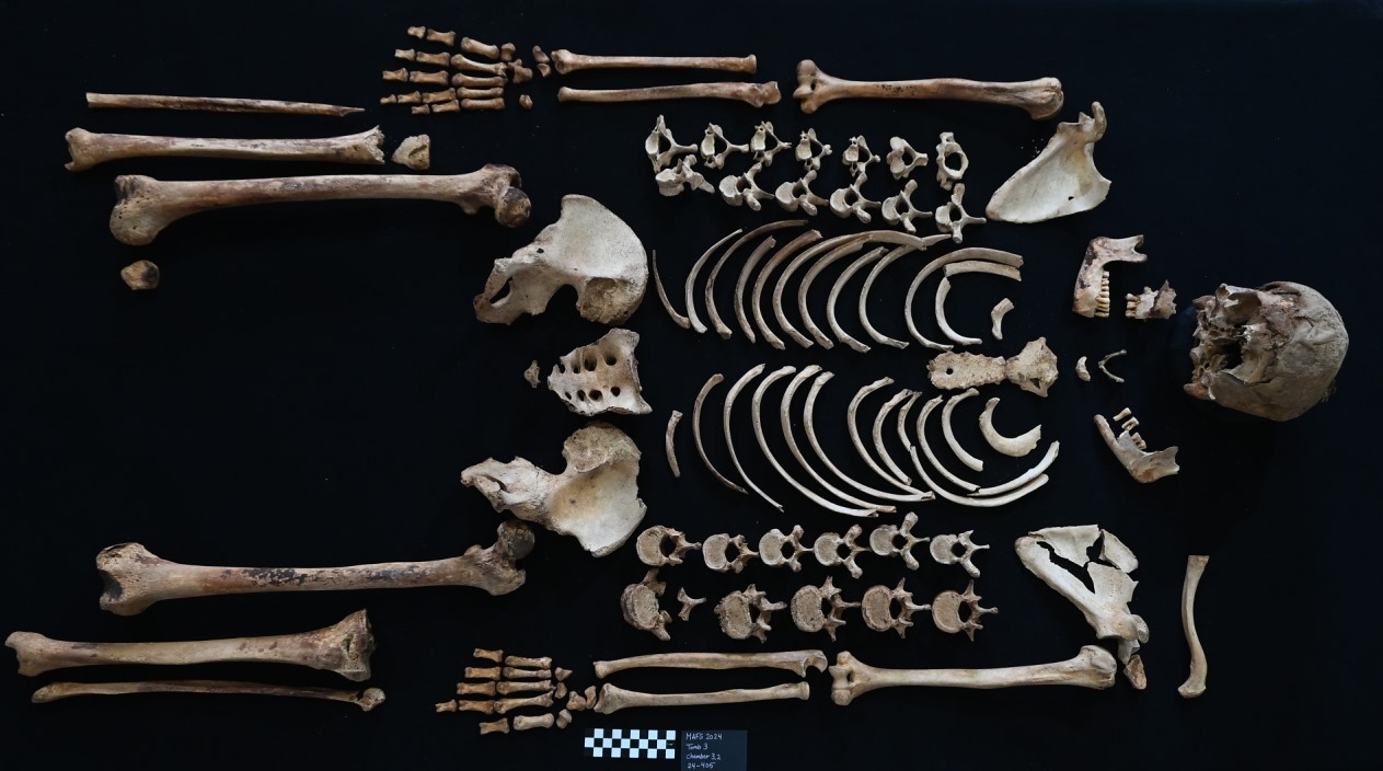 تجميع البقايا الآدمية.. الصورة من د. زينب حشيش