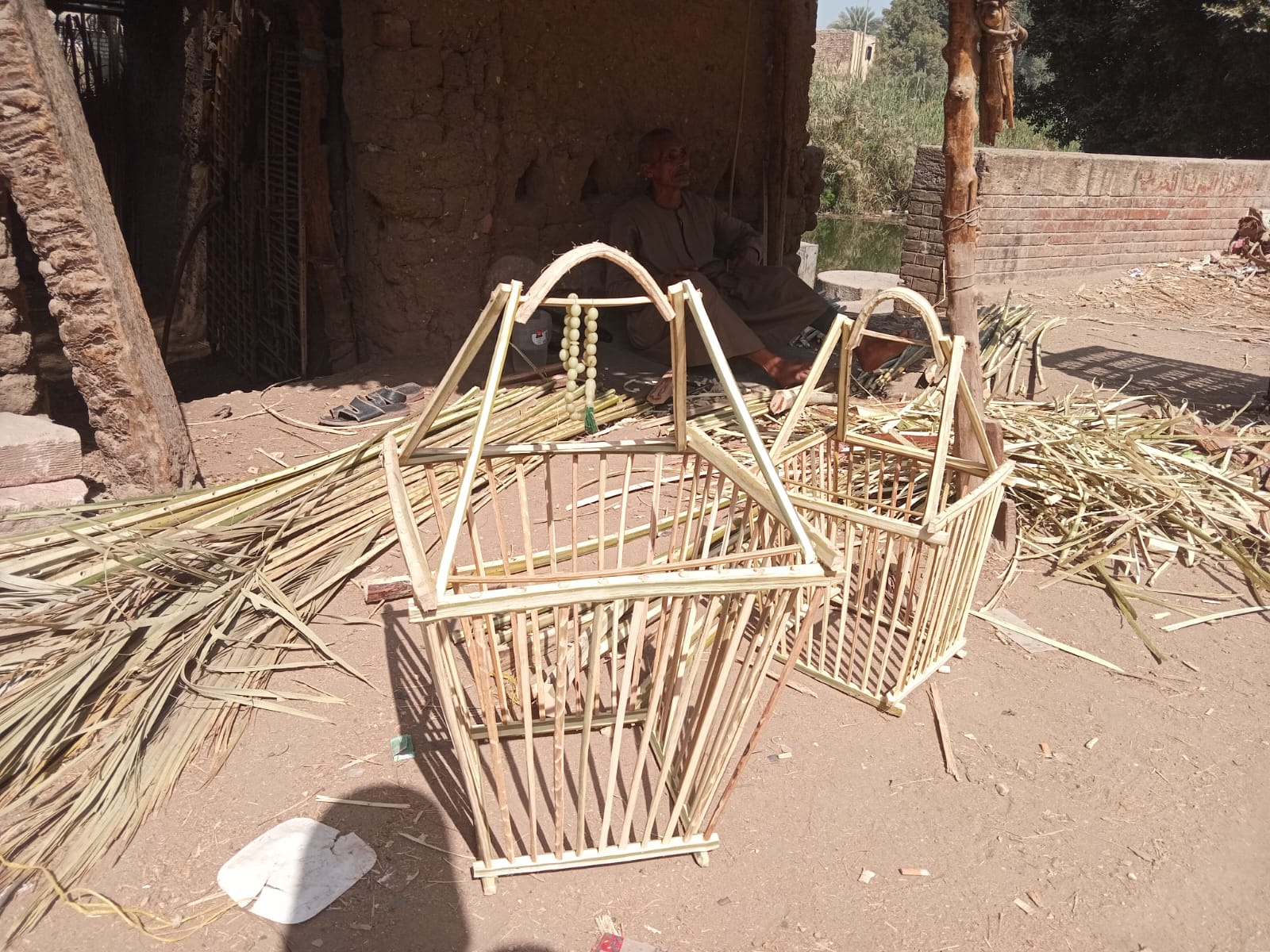 فانوس الجريد في شكله النهائي.. تصوير: أماني خيري