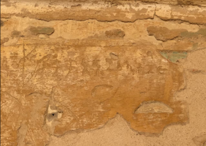 نقوش تاميل براهمي عُثر عليها عند مدخل أحد المقابر في وادي الملوك بمصر.. مصدر الصورة إنجو ستراوخ