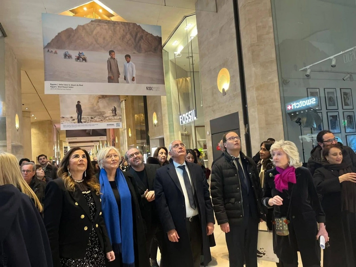 لقطة من افتتاح المعرض بكاروسيل اللوفر.. الصورة بإذن من محمد كمال