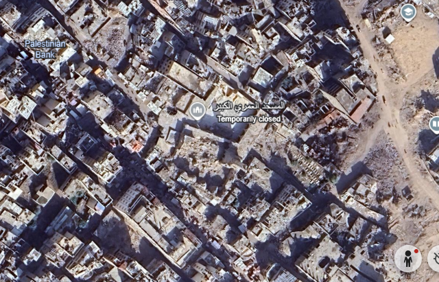 المسجد العمري الكبير في قطاع غزة ديسمبر 2024.. مصادر مفتوحة