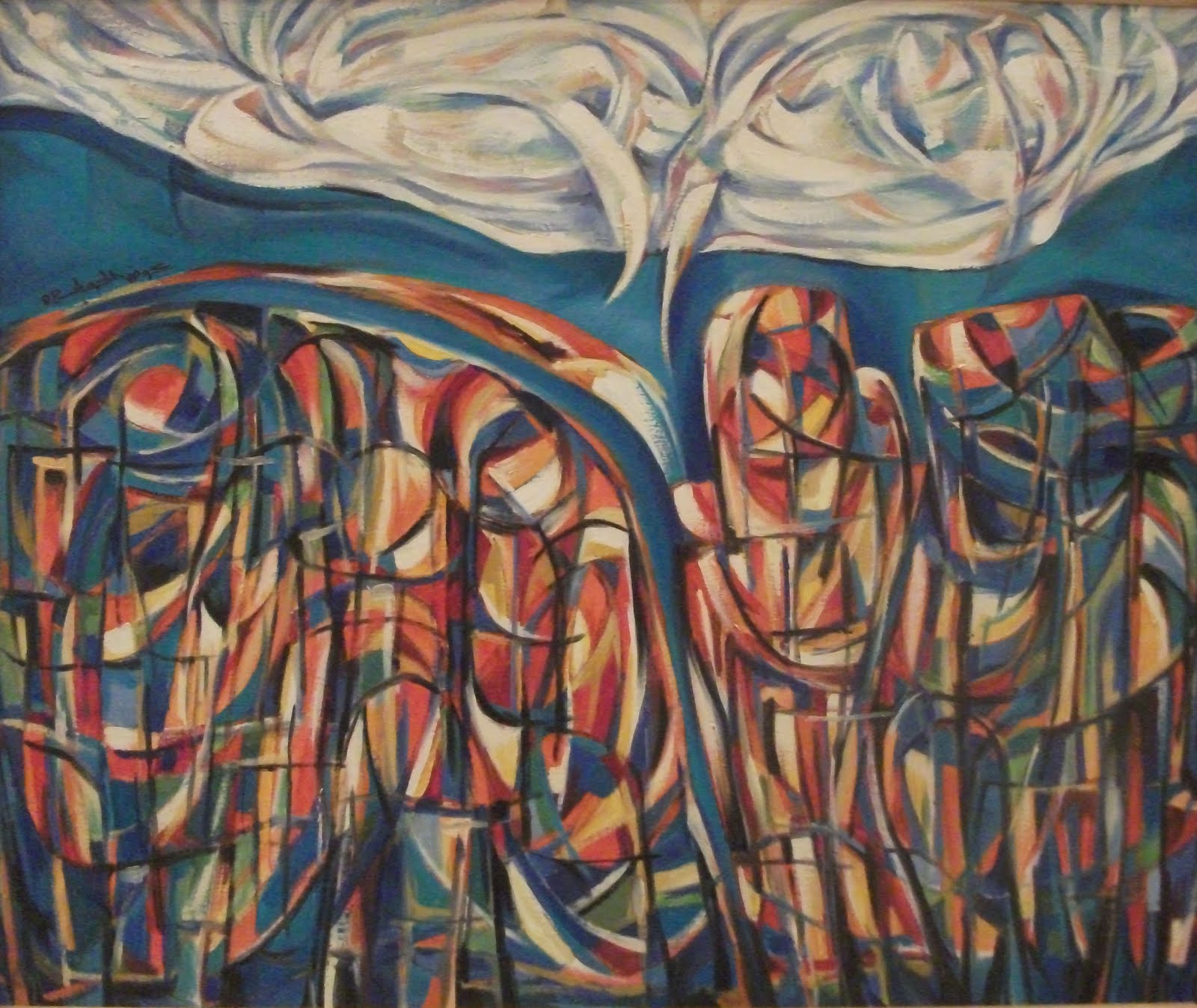 لوحة للفنان عوض الخولي.. الصورة من صفحة فيس بوك