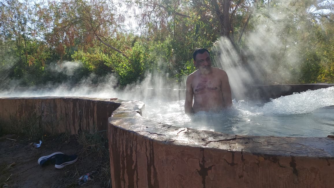 جانب من الاستشفاء بالآبار الكبريتية.. تصوير: هدير محمود