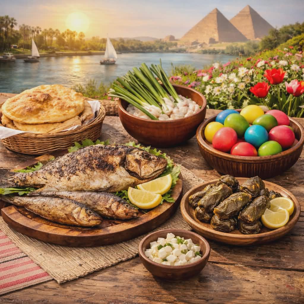 فطيرة السعادة ودق البصل: طقوس «صعيدية» في شم النسيم؟.. صورة مولدة بالذكاء الاصطناعي