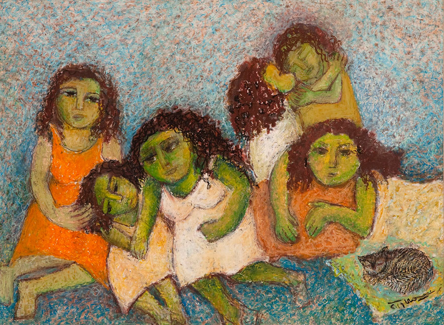 لوحة للفنانة الراحلة دكتورة زينب السجيني.. إذن النشر من دكتور محمد كمال