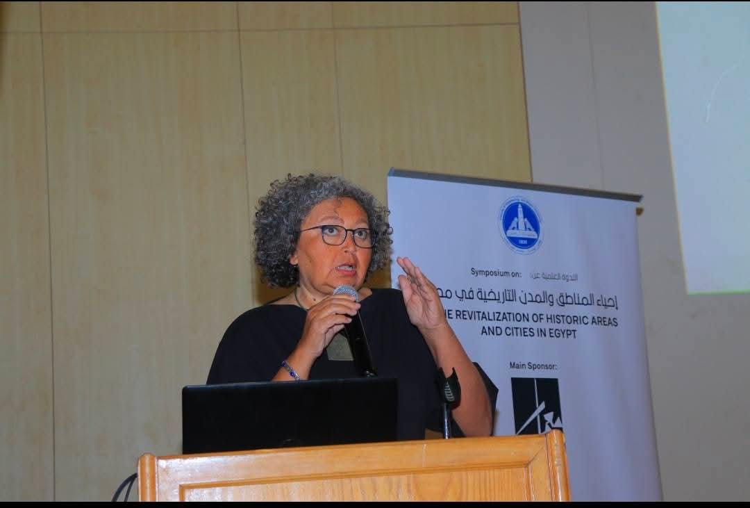 المعمارية الدكتورة مي الإبراشي.. من صفحة جامعة عين شمس بفيسبوك