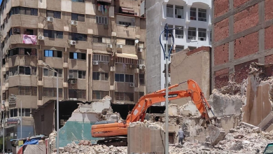 البوسطة الفرنسية بعد هدمها في بورسعيد.. تصوير: أسامة كمال