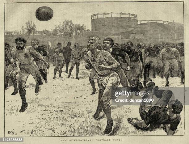 لعب كرة القدم قديما.. الصورة من جيتي إمجيز Duncan 1890